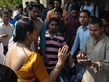 ruckus in lu over jnu issue.