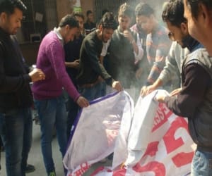 student protest against jnu anti national activity.