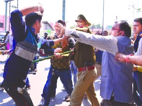 condition uncontroled after police misbehave