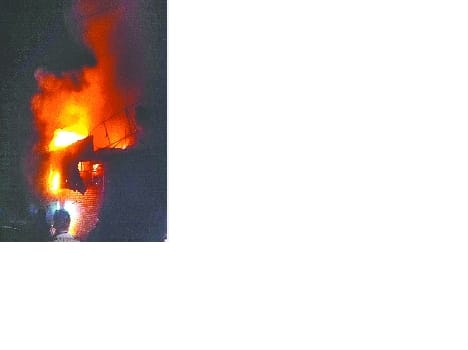 Fire raging in two stores