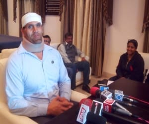 great khali meet to press in uttarakhand CM house