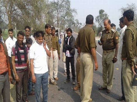 Was hit by tractor Bike, two injured