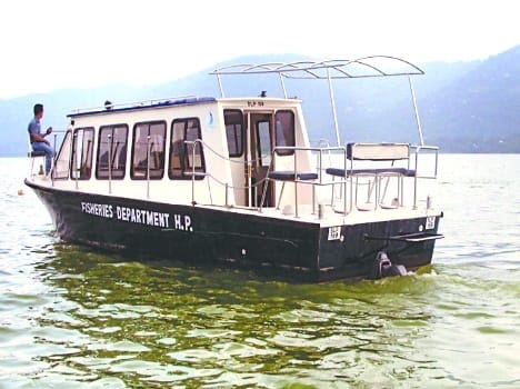 water boat in gobind sagar.