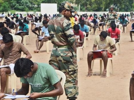 army recruitment written exam in hamirpur.