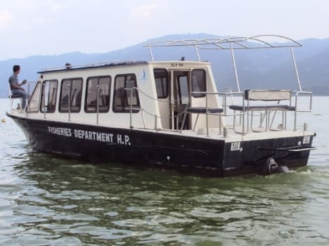 volvo motor boat in govind sagar dam.
