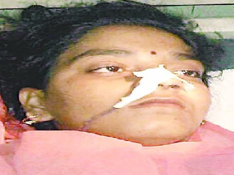 Accused her of stealing the bride drank poison