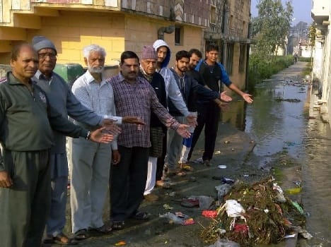 dirty water, enter, house, shop, field, pathankot