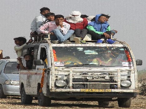 PM's rally were hundreds of buses, passenger who harass