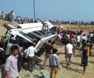 accident in bahraich.