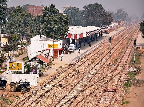 The railway station Budaun...