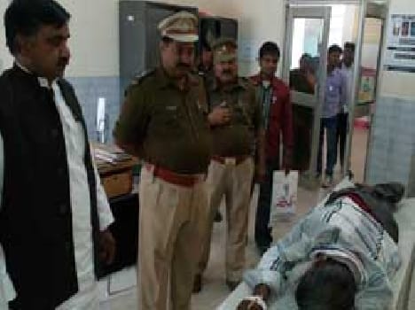 The elderly was shot away