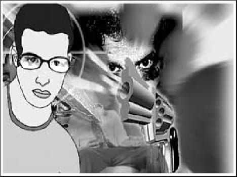 The young man chasing crooks captive
