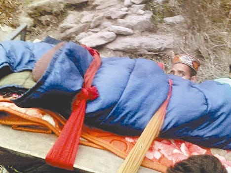 patient suffers due to no road facility in tribal village of kullu