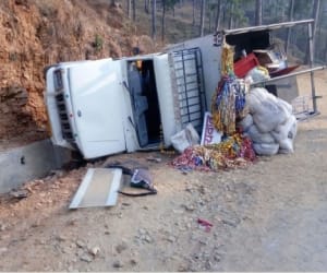 Nine children injured in accident.