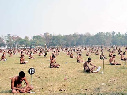 Bihar: Army Exam Conduct With Striping