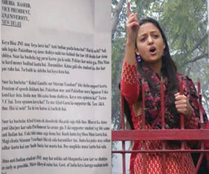 jnu vice president shehla rashid shora git threatening letter