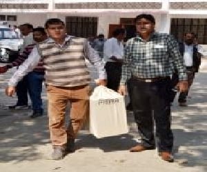 Amid tight security, polling Today, polling parties left