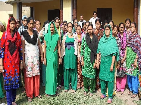 Anganwadi workers demonstrate