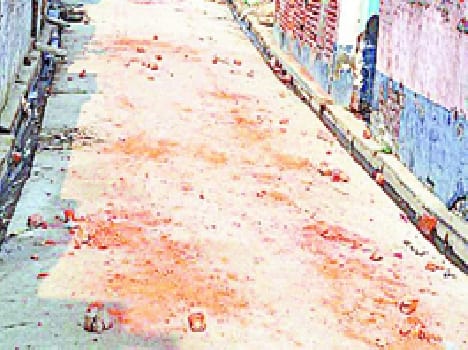 firing and stone throwing in sahazi