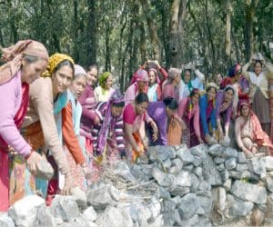 uttarakhand women decorate forest.