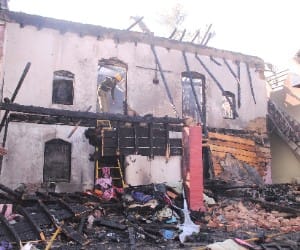 House burnt to ashes a day after marriage