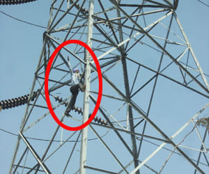 to protest climb on the tower