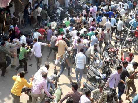 police beat people,Many women and children injured.